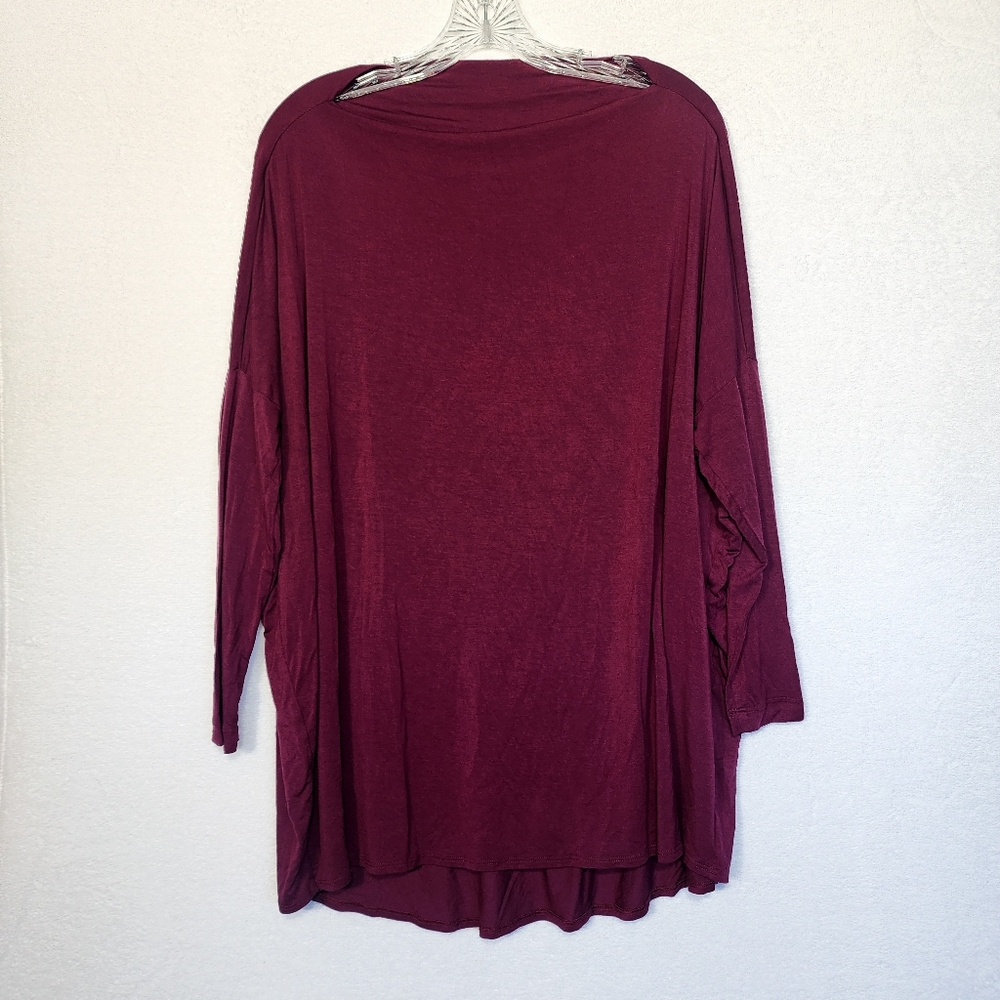 Bryn Walker Sz XS Pullover Wide Neck Dolman Lagenlook Relaxed Jersey Top.
